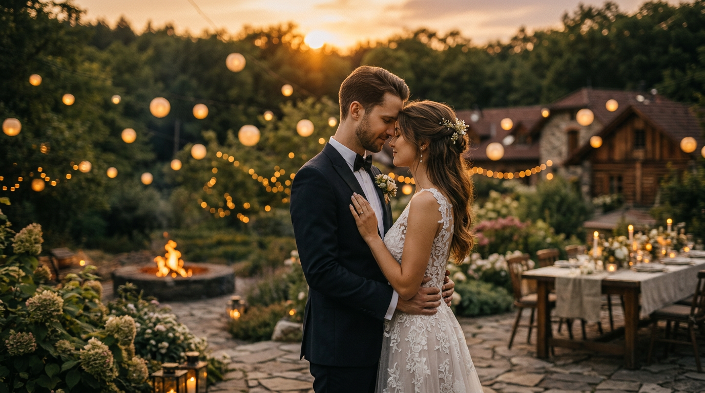 Svatba ve Velardomu při západu slunce